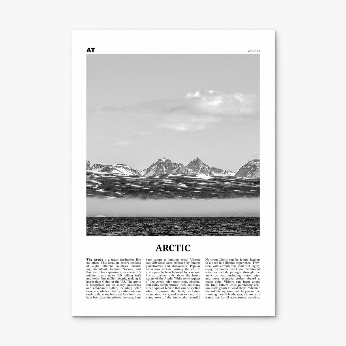 Arctic Newspaper Poster, print only (unframed)