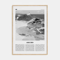 Arecibo No 1 Poster Natural Wood / 8x12 in Nbourhood Travel B&W Poster