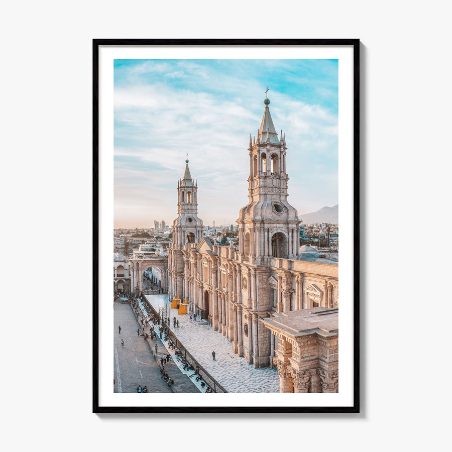 Arequipa Photo Poster, framed poster mockup, white border