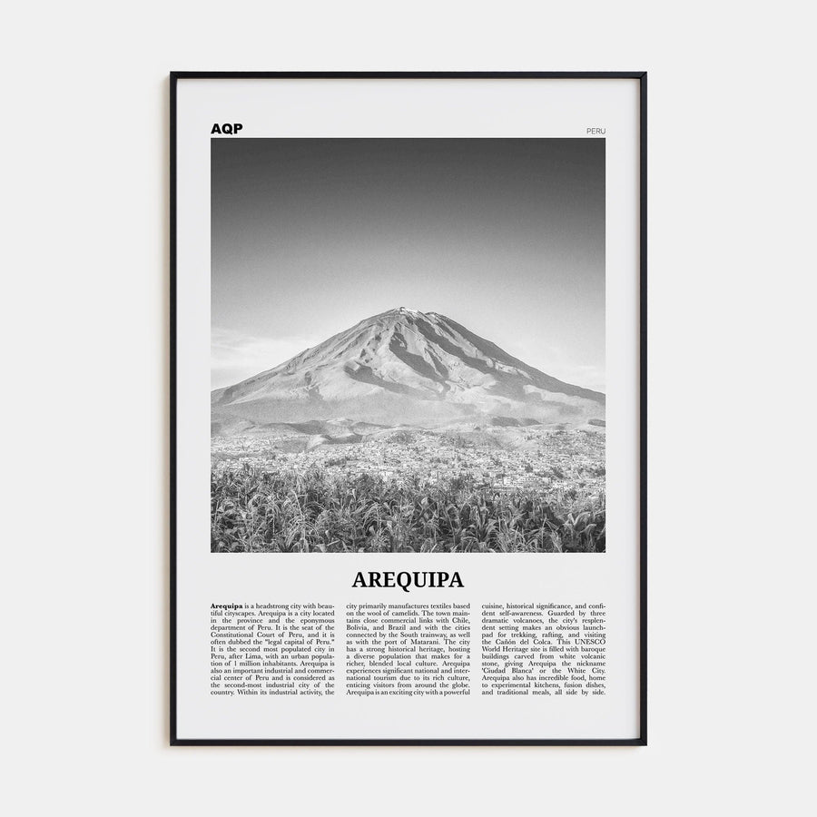 Arequipa Poster None / 8x12 in Nbourhood Travel B&W Poster