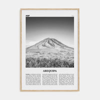 Arequipa Poster Natural Wood / 8x12 in Nbourhood Travel B&W Poster