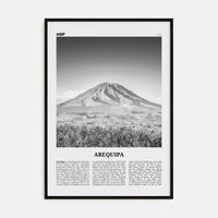 Arequipa Poster Black Wood / 8x12 in Nbourhood Travel B&W Poster