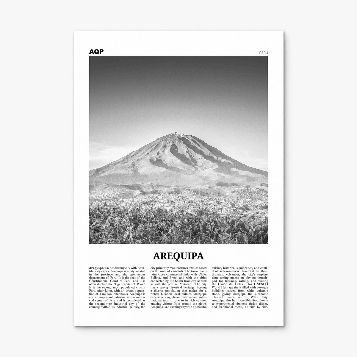 Arequipa Newspaper Poster, print only (unframed)