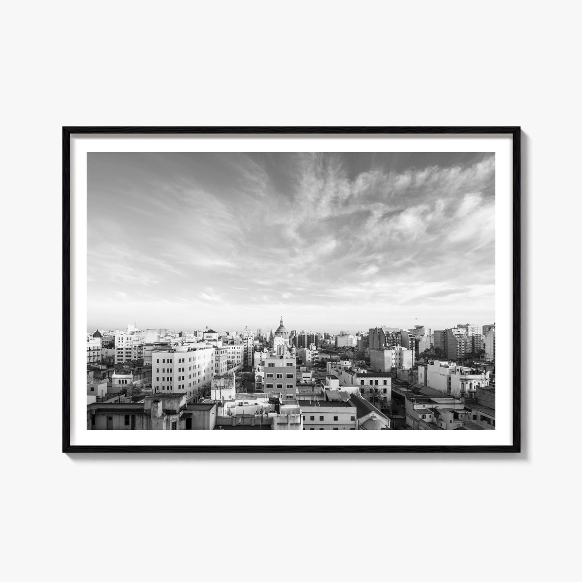 Argentina black & white photo poster of South America – horizontal wall art, unframed print shown in interior mockup