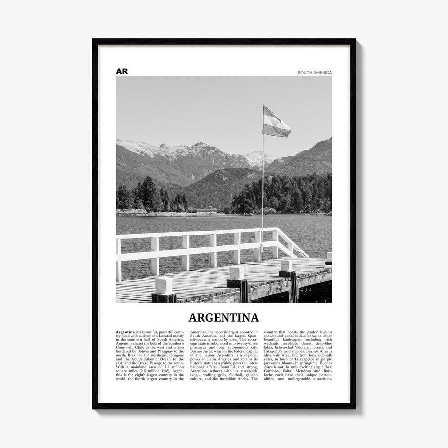 Argentina Newspaper No 2 Poster, framed poster mockup