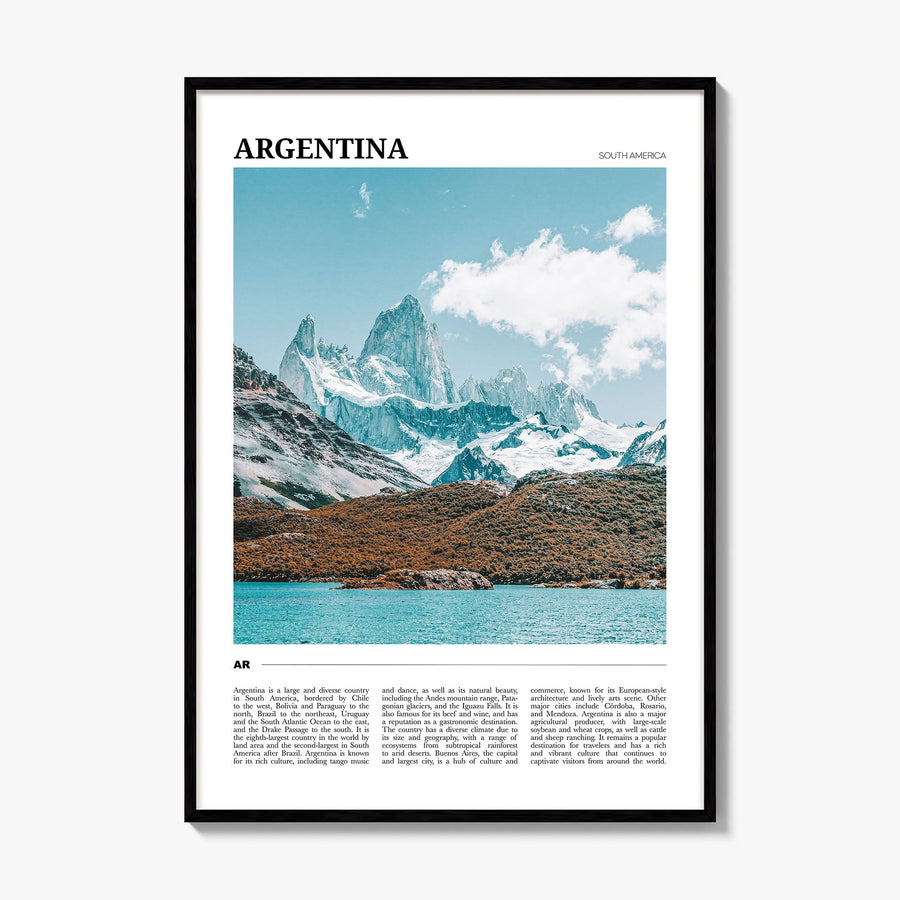 Argentina Travel Poster, framed poster mockup