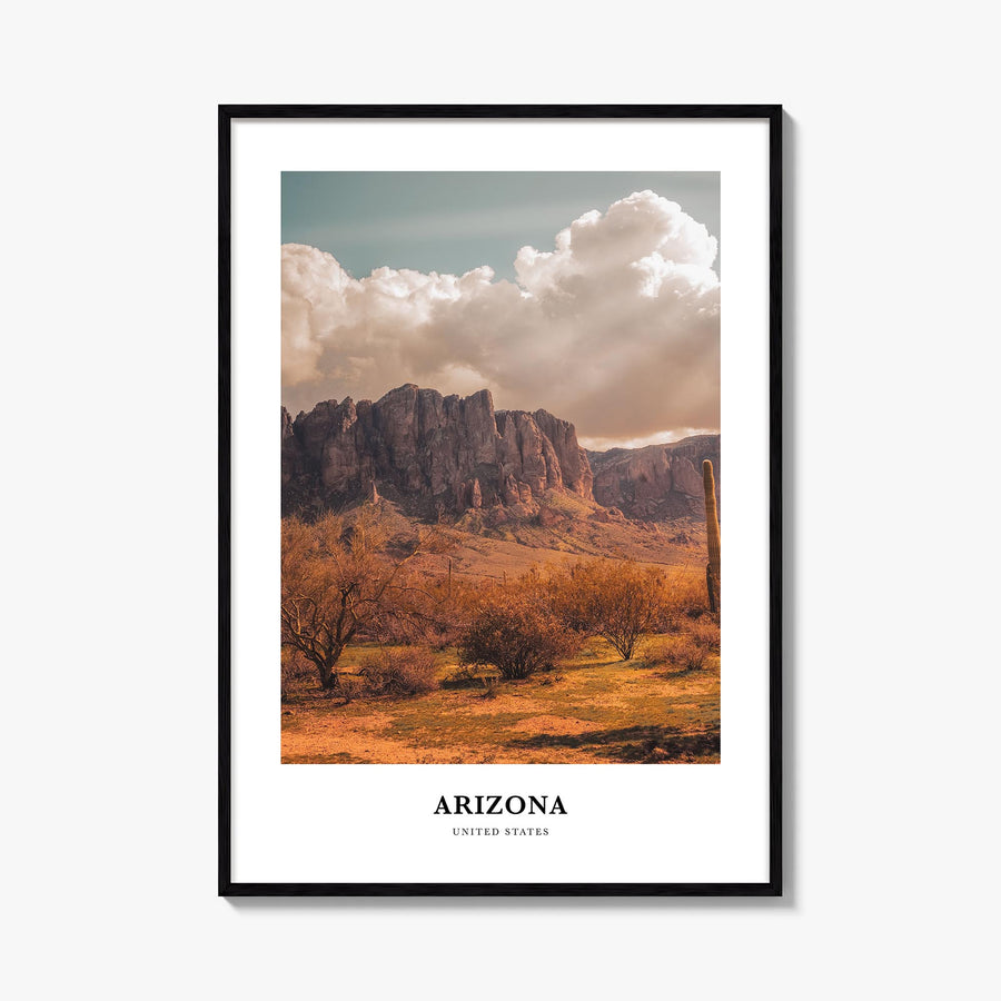 Arizona no. 1 colorful classic poster of United States – vertical wall art, unframed print shown in interior mockup