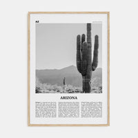 Arizona No 1 Poster Natural Wood / 8x12 in Nbourhood Travel B&W Poster