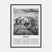 Arizona No 3 Poster Black Wood / 8x12 in Nbourhood Travel B&W Poster