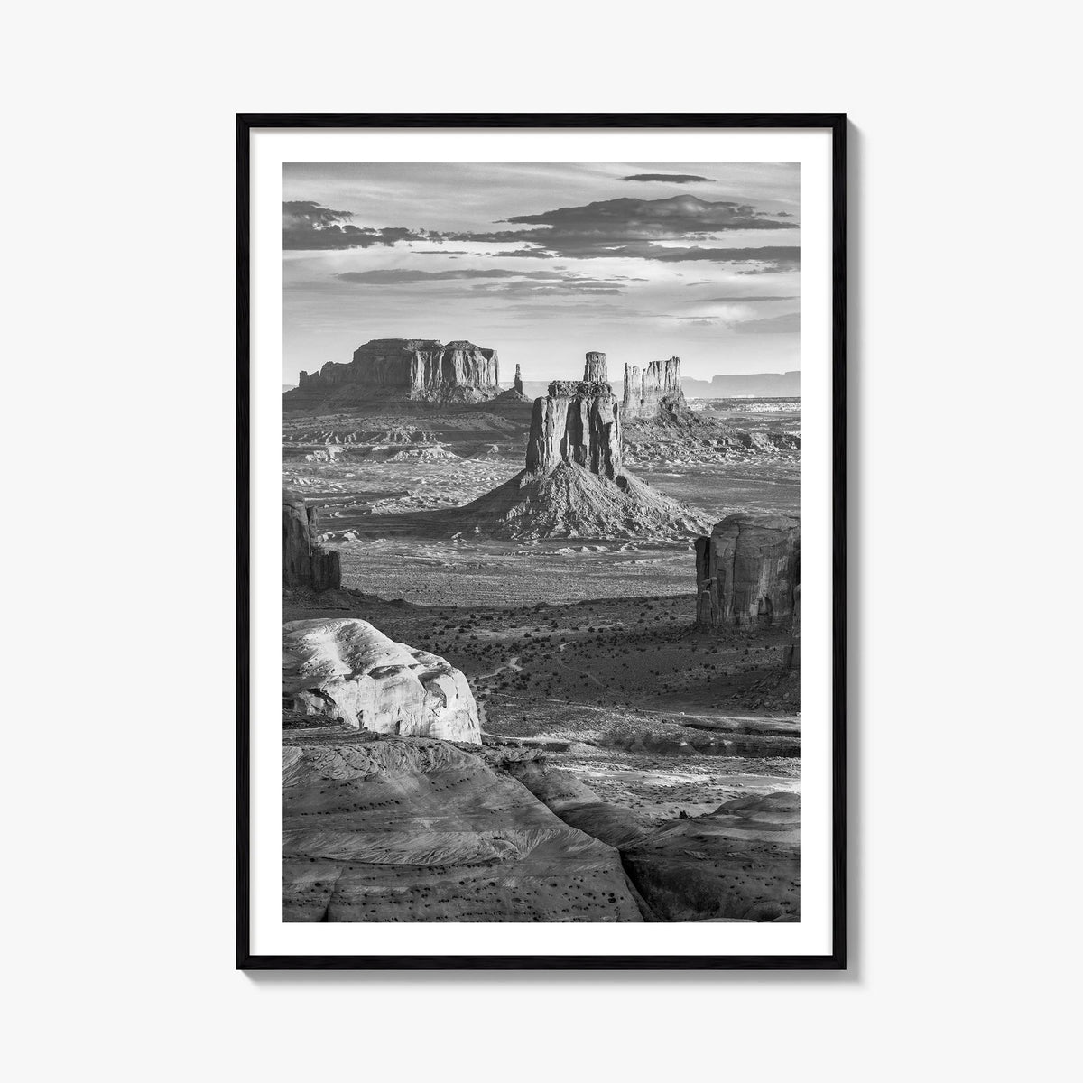 Arizona no. 4 black & white photo poster of United States – vertical wall art, unframed print shown in interior mockup