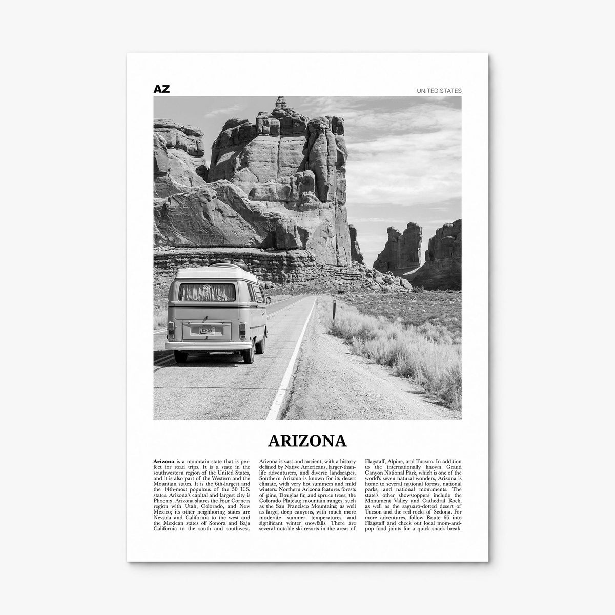 Arizona Newspaper No 2 Poster, print only (unframed)
