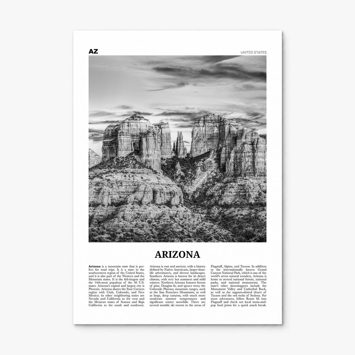 Arizona Newspaper No 3 Poster, print only (unframed)