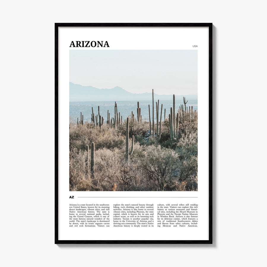 Arizona Travel No 3 Poster, framed poster mockup
