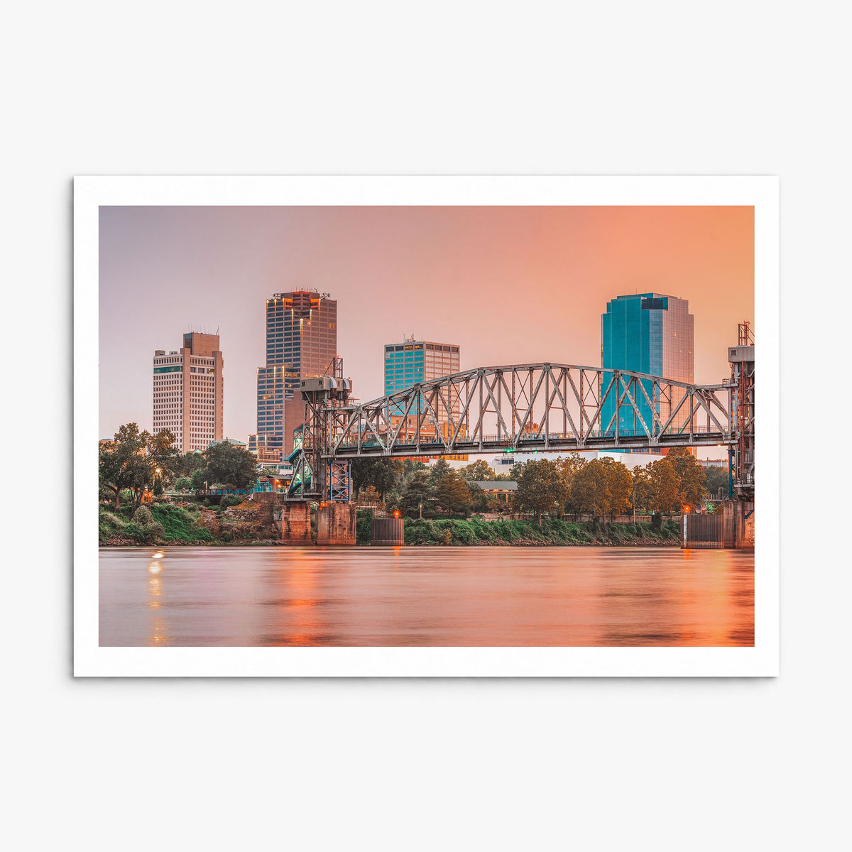 Arkansas Photo Poster, print only (unframed), white border