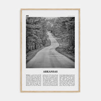 Arkansas No 1 Poster Natural Wood / 8x12 in Nbourhood Travel B&W Poster