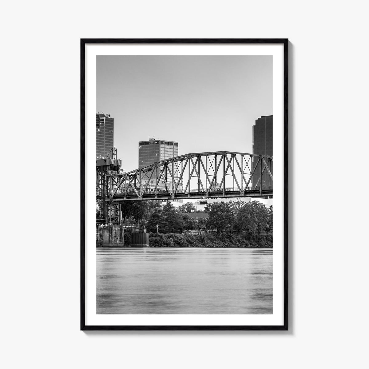 Arkansas no. 2 black & white photo poster of United States – vertical wall art, unframed print shown in interior mockup