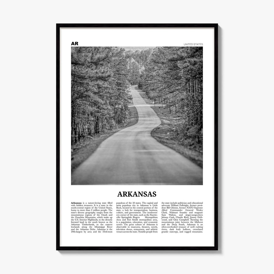 Arkansas Newspaper No 1 Poster, framed poster mockup