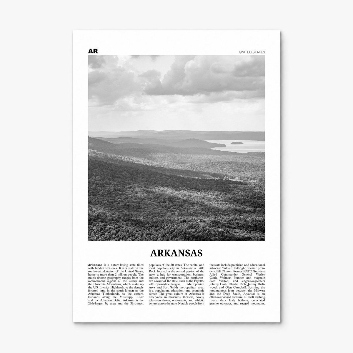 Arkansas Newspaper No 2 Poster, print only (unframed)