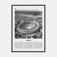 Arles Poster Black Wood / 8x12 in Nbourhood Travel B&W Poster