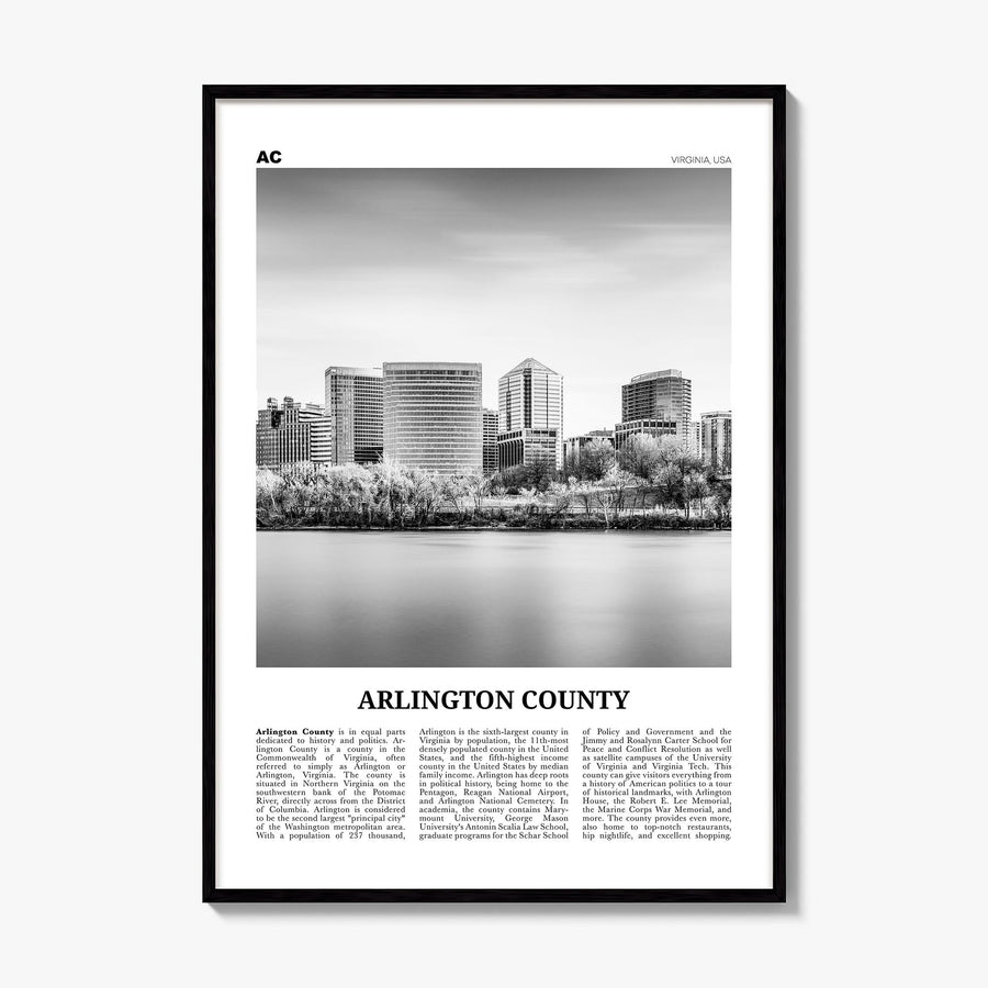 Arlington County, Virginia Newspaper No 1 Poster, framed poster mockup