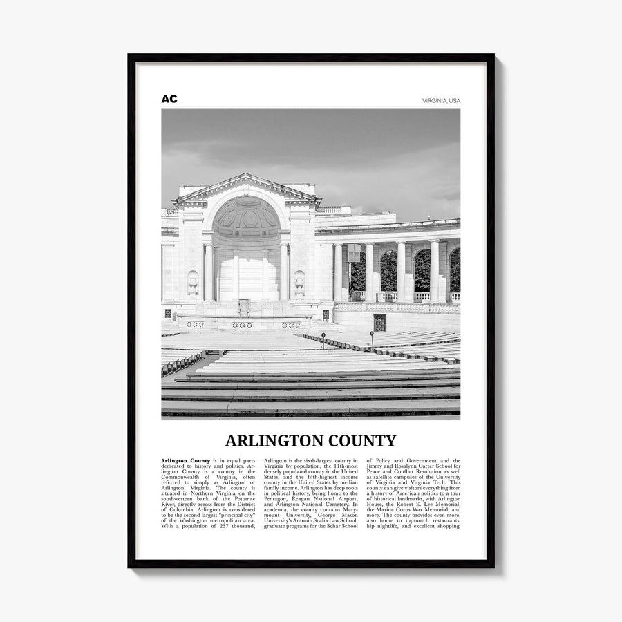 Arlington County, Virginia Newspaper No 2 Poster, framed poster mockup