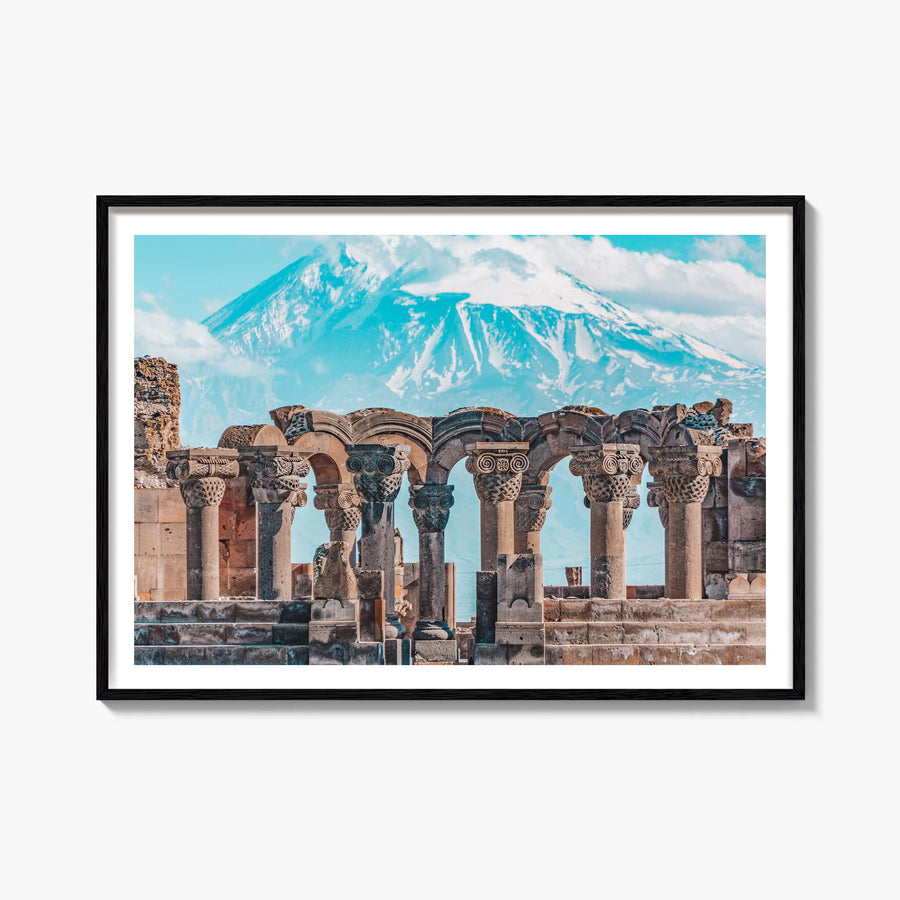 Armenia colorful photo poster of Asia – horizontal wall art, unframed print shown in interior mockup
