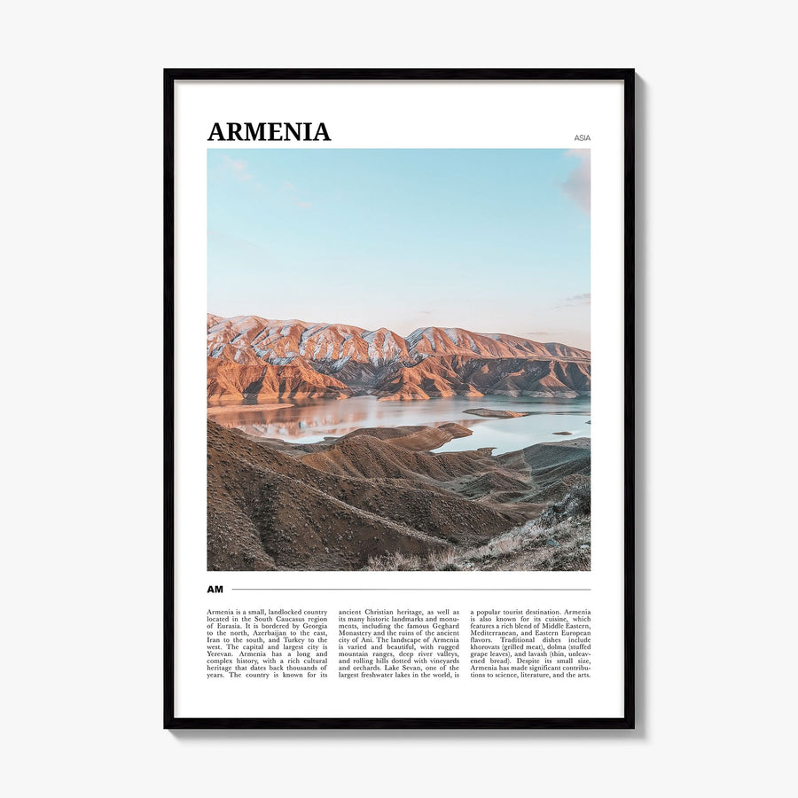 Armenia Travel Poster, framed poster mockup