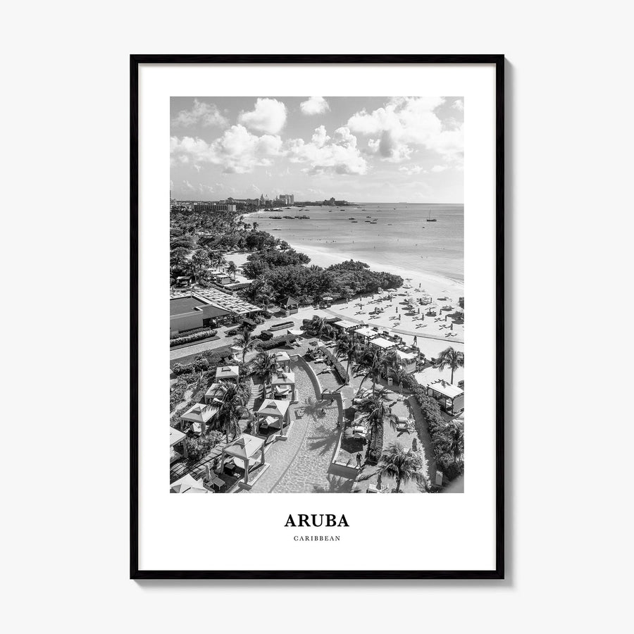 Aruba Classic No 2 Poster, framed poster mockup