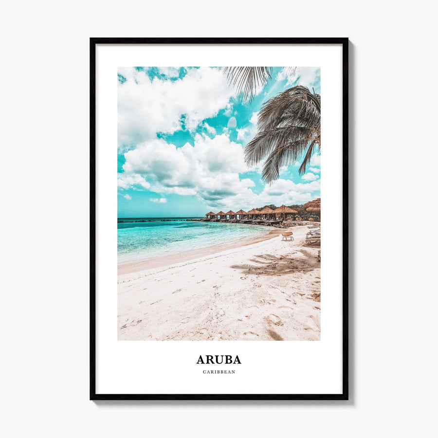 Aruba Classic Poster, framed poster mockup