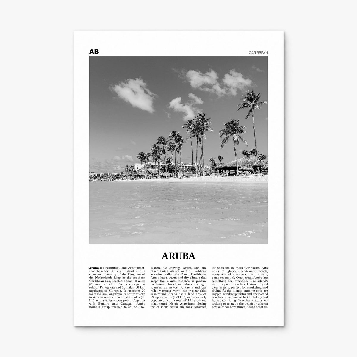 Aruba Newspaper No 1 Poster, print only (unframed)