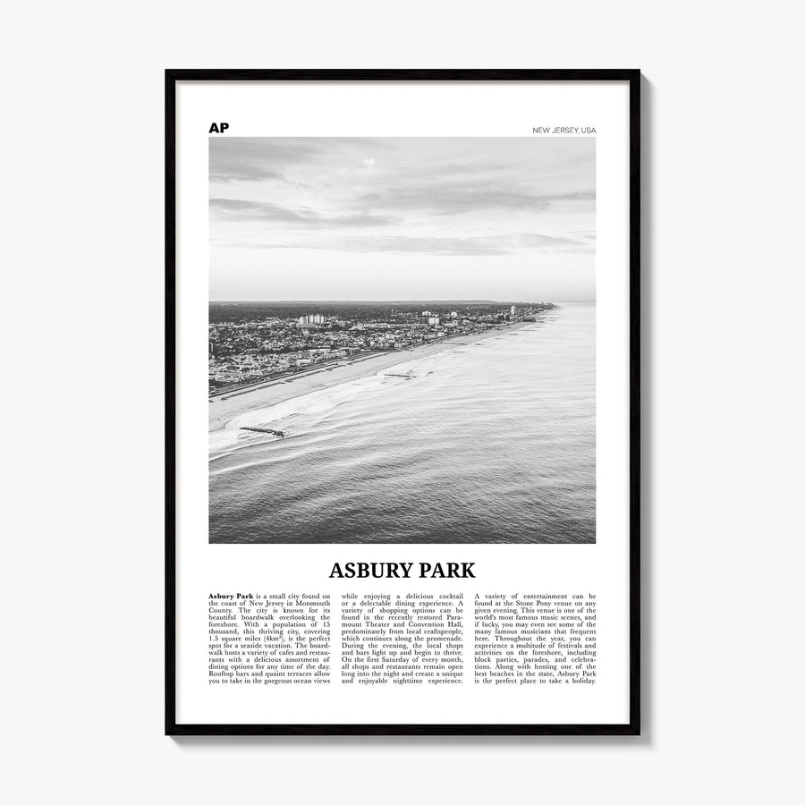Asbury Park Newspaper Poster, framed poster mockup
