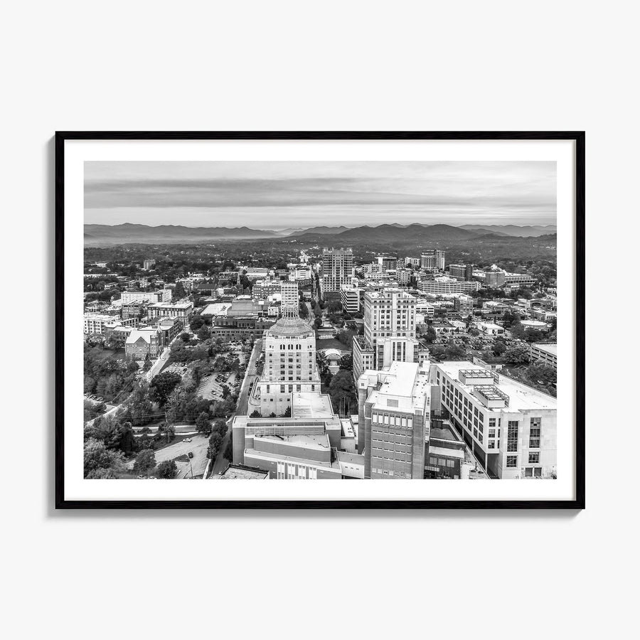 Asheville Photo Poster, framed poster mockup, white border