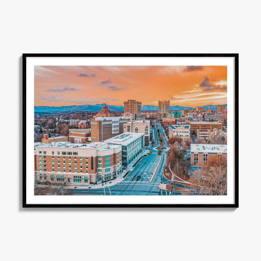 Asheville Photo Poster, framed poster mockup, white border