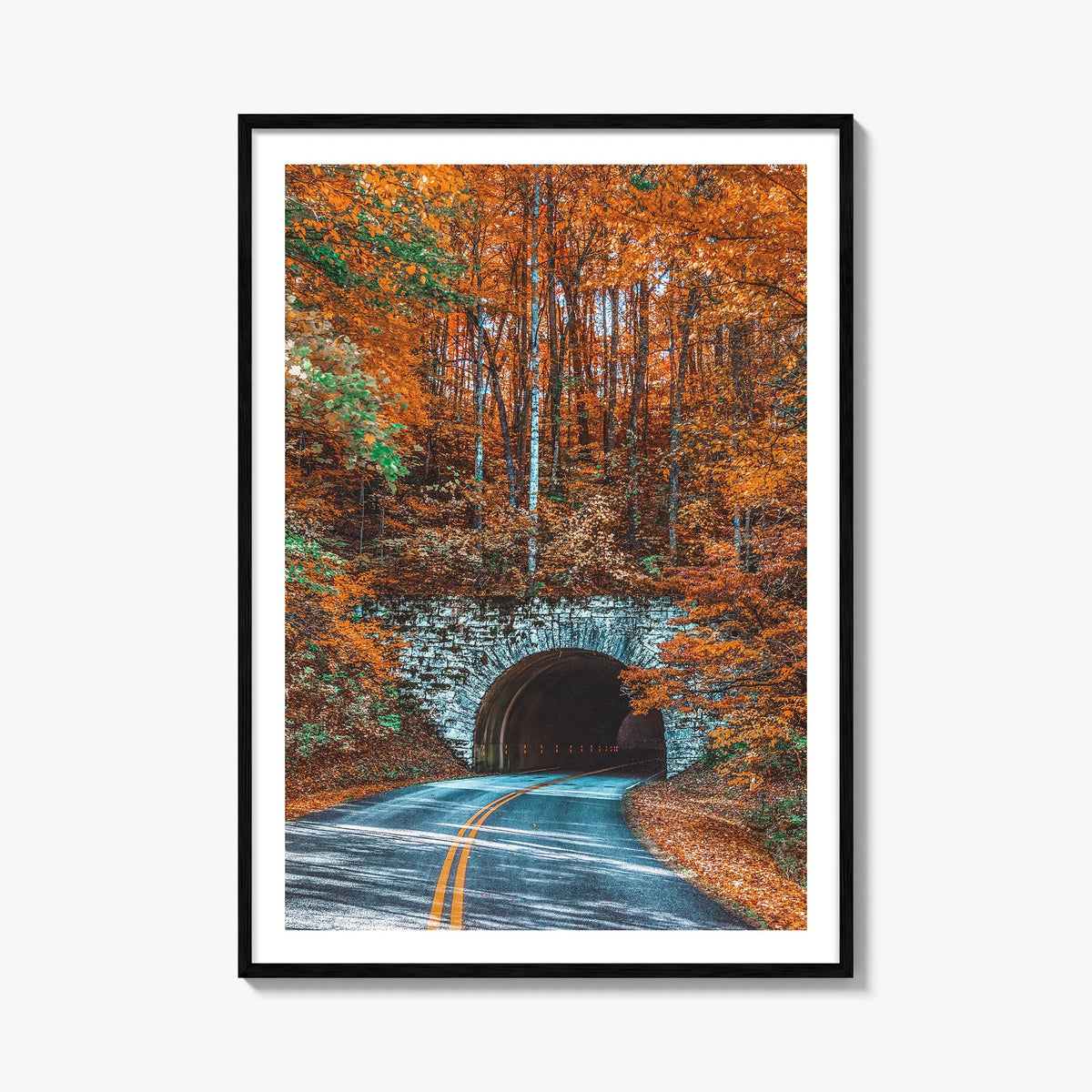 Asheville no. 2 colorful photo poster of North Carolina, USA – vertical wall art, unframed print shown in interior mockup