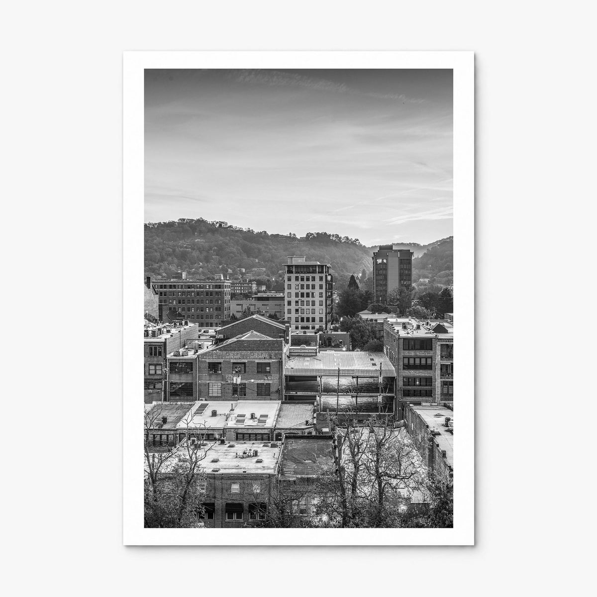 Asheville Photo Poster, print only (unframed), white border