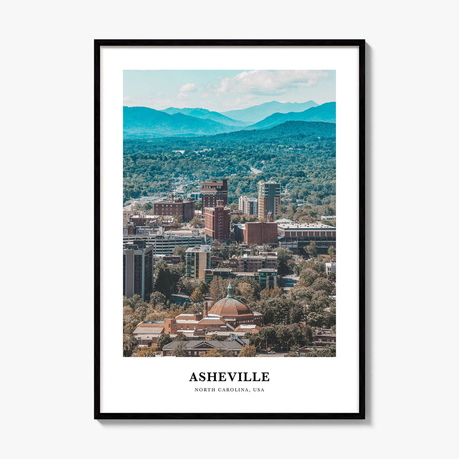 Asheville Classic Poster, framed poster mockup