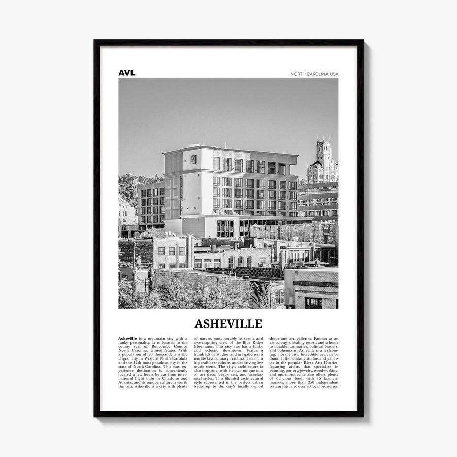 Asheville Newspaper No 2 Poster, framed poster mockup