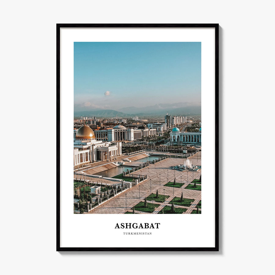 Ashgabat Classic Poster, framed poster mockup