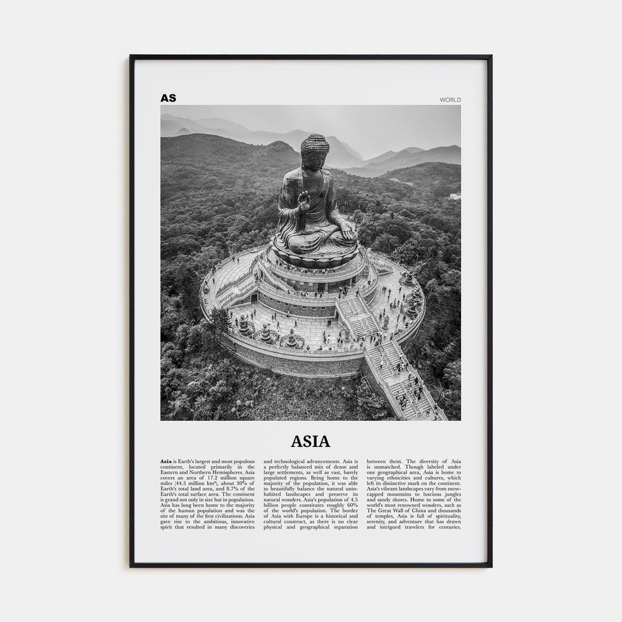 Asia Poster None / 8x12 in Nbourhood Travel B&W Poster