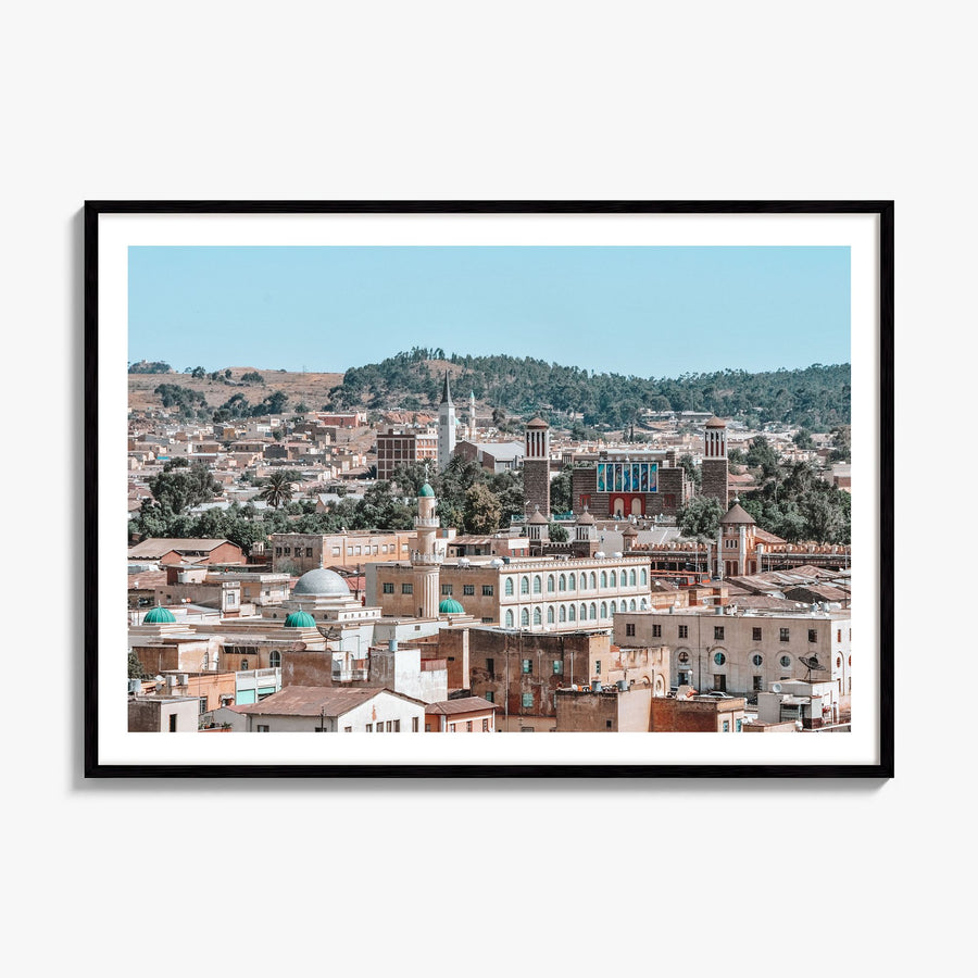 Asmara Photo Poster, framed poster mockup, white border