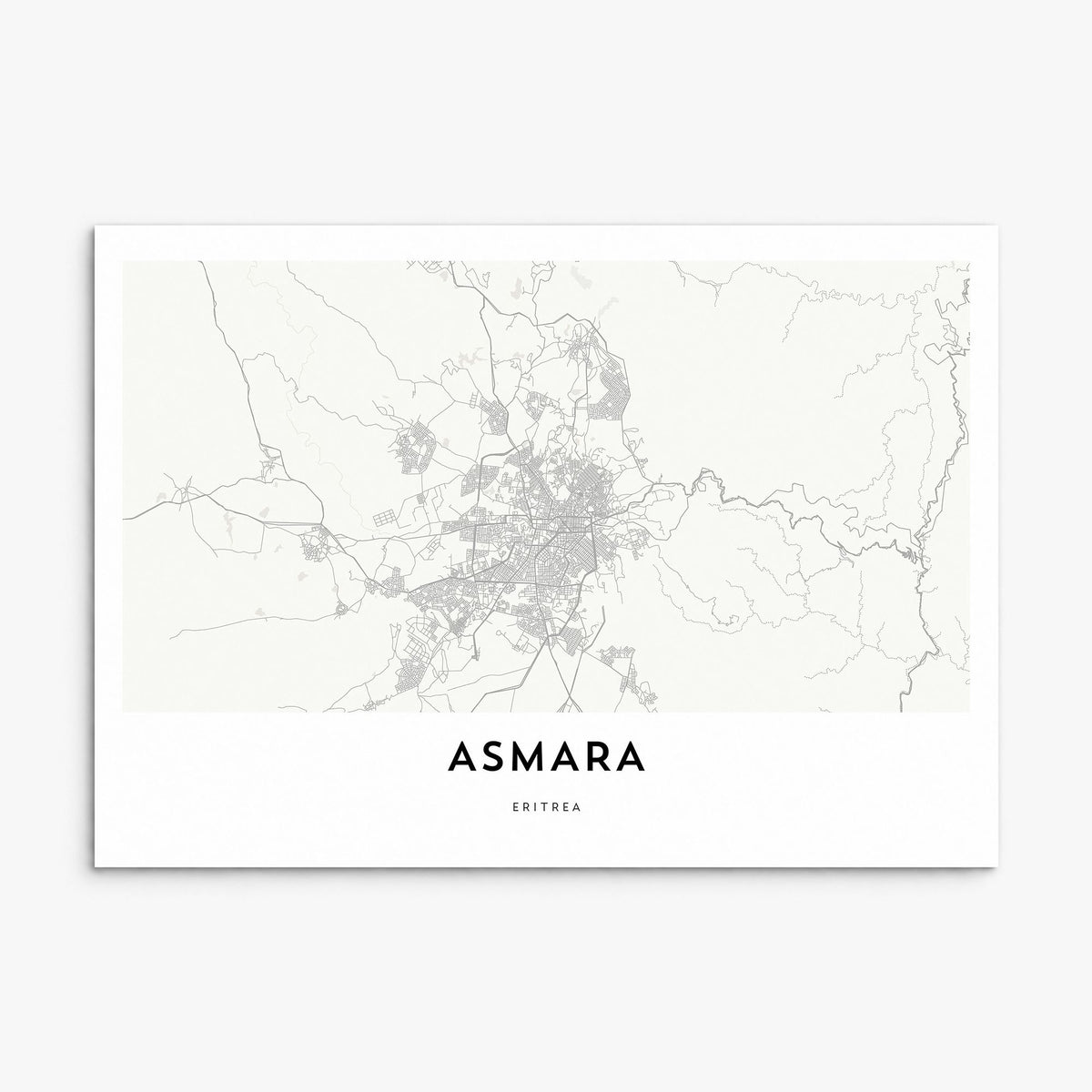 Asmara Map Poster, print only (unframed)