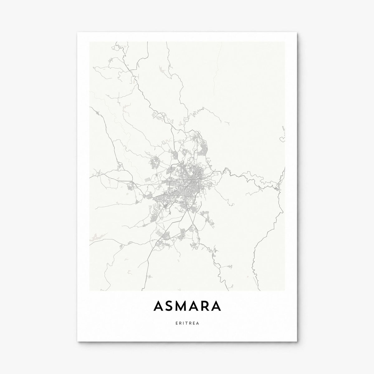 Asmara Map Poster, print only (unframed)