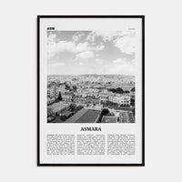 Asmara Poster Black Wood / 8x12 in Nbourhood Travel B&W Poster