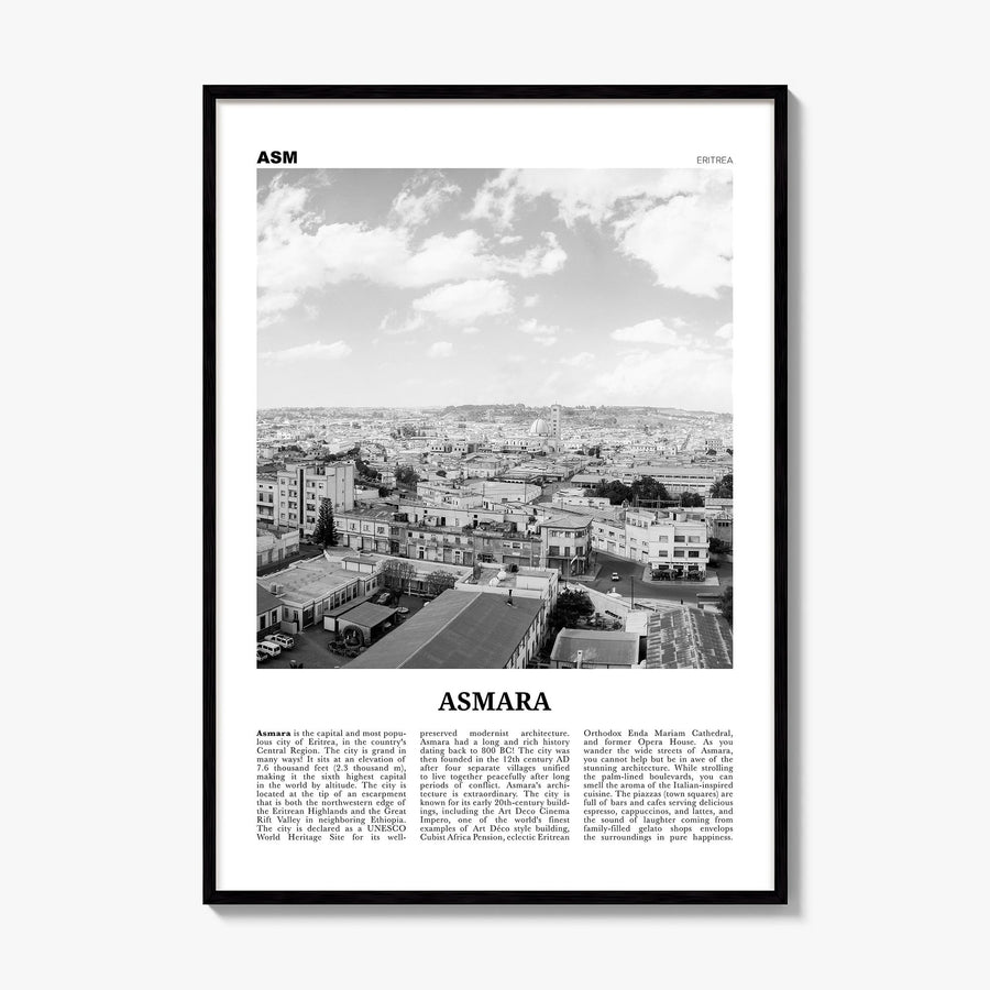 Asmara Newspaper Poster, framed poster mockup