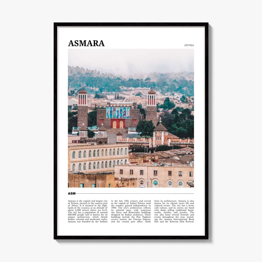 Asmara Travel No 2 Poster, framed poster mockup