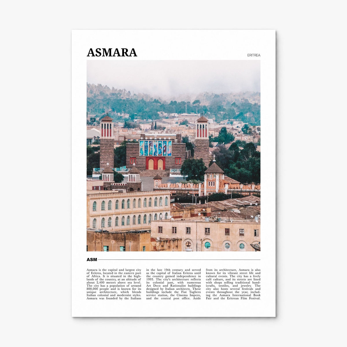 Asmara Travel No 2 Poster, print only (unframed)