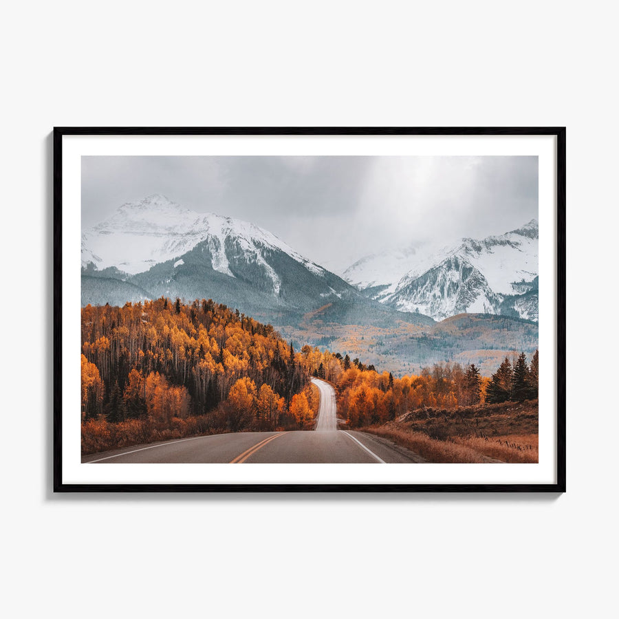 Aspen Photo Poster, framed poster mockup, white border