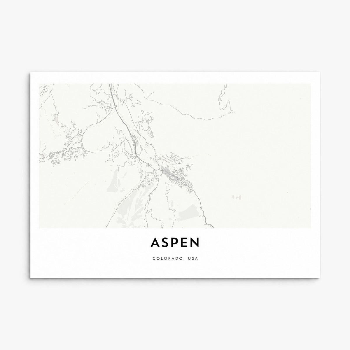 Aspen Map Poster, print only (unframed)
