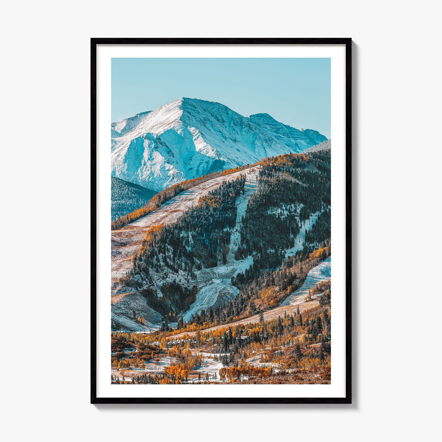 Aspen Photo No 1 Poster, framed poster mockup, white border