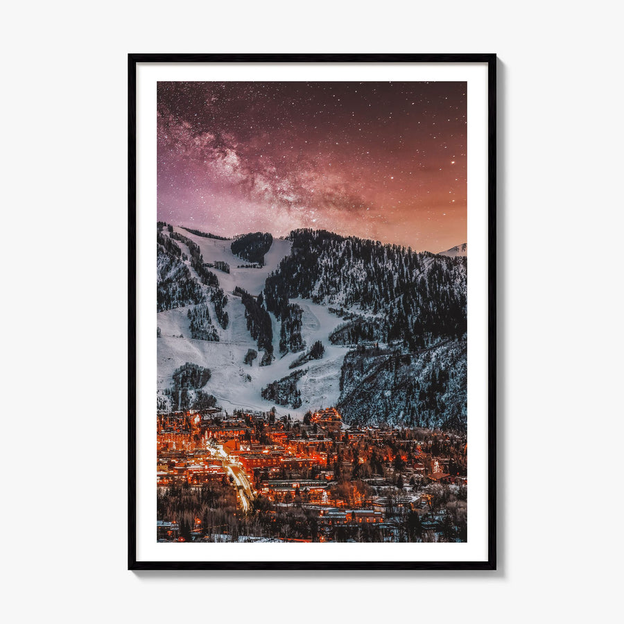 Aspen Photo No 2 Poster, framed poster mockup, white border